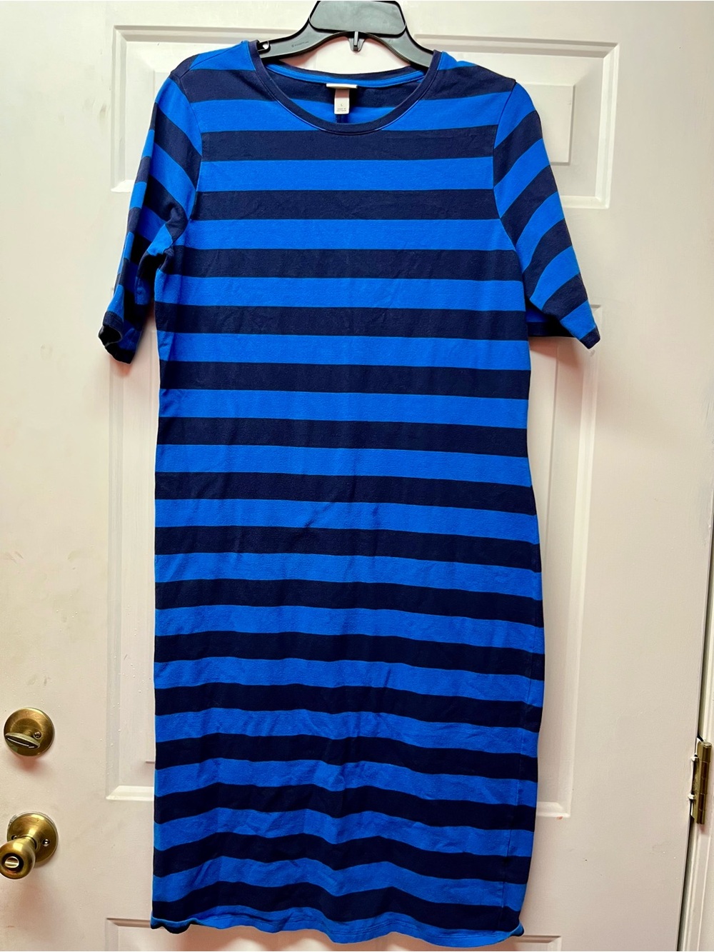 a new day Navy and Royal Blue Striped Tee